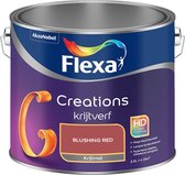 Flexa | Creations Muurverf Krijt | Blushing red - Kleur van het jaar 2012 | 2.5L