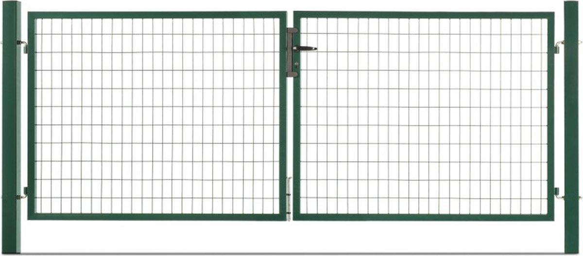 Easycloture Tuinpoort Staal 3 50x1 50 m Groen Maaswijdte 100 x 50 mm