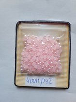 Perles pour coller des objets (ex : ours) - 2 sachets - 4mm - Nacre Rose