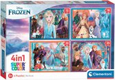 Clementoni Disney Frozen Puzzel - Kinderpuzzels - 4-in-1 puzzel - Vanaf 3 jaar