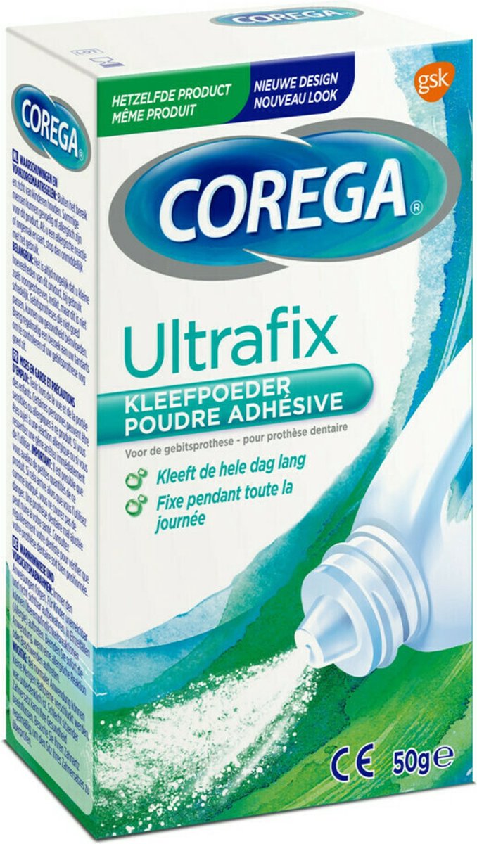 Goedkoopste Corega Kleefpoeder Ultrafix 50 gr