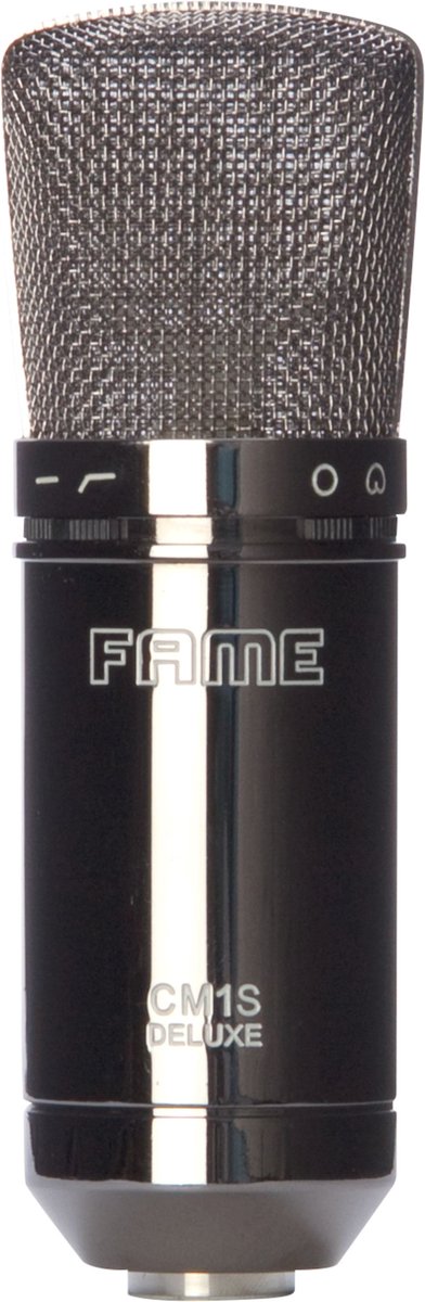 Fame Audio Studio CM1S Deluxe zwart Chrome, kogel/nier - Grootmembraan condensator microfoons
