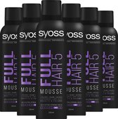 SYOSS - Full Hair 5 Styling-Mousse - Haarmousse - Haarstyling - 6x 250 ml - Voordeelverpakking