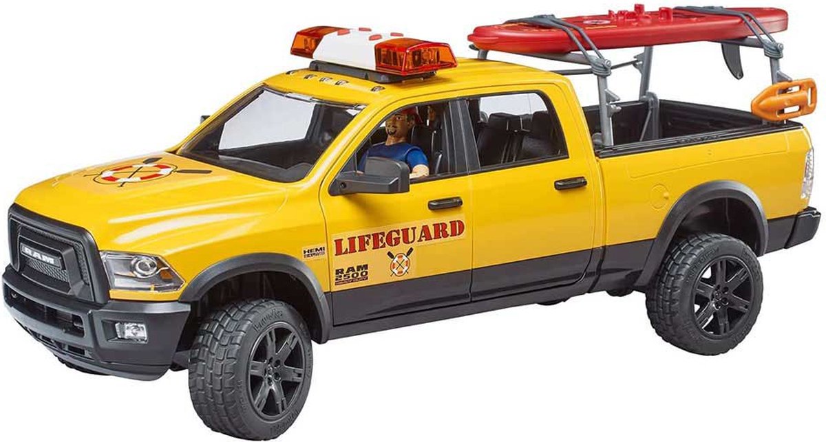 Bruder Dodge RAM 2500 Reddingsbrigadeauto met strandwacht thumbnail 5