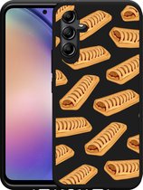 Cazy Hoesje Zwart geschikt voor Samsung Galaxy A54 Frikandelbroodjes