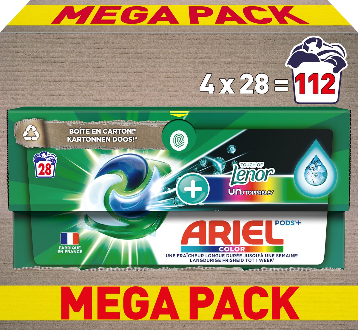 Ariel All-in-1 Pods+ Lessive Capsules 40 Lavages, Ultra Détachant,  Nettoyage En Profondeur Et Protection Supplémentaire Des Couleurs Et Des  Fibres