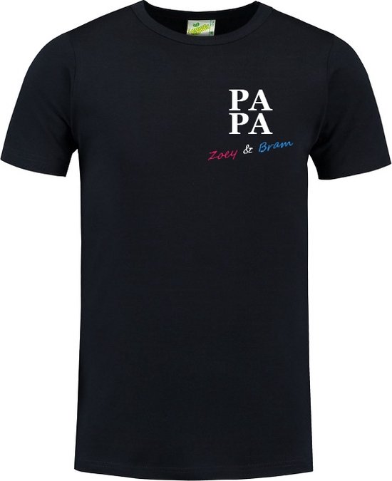 Vaderdag - t-shirt - Nom ou prénoms des enfants et du papa - taille L