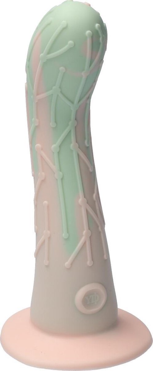 Goedkoopste Ylva & Dite - Cryptodite - Siliconen G-spot / Anale dildo - Made in Holland - Pastel Groen / Pastel Oranje