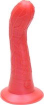 Ylva & Dite - Cryptodite - Siliconen G-spot / Anale dildo - Made in Holland - Fel Rood Metallic