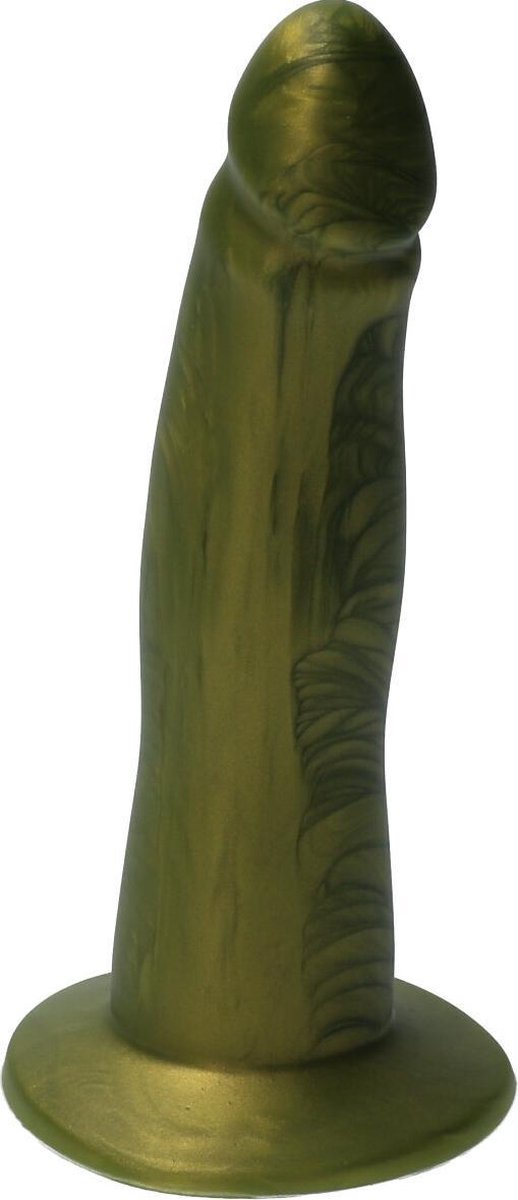 Goedkoopste Ylva & Dite - Eros - Realistische Siliconen dildo - Made in Holland - Olijfgeel Metallic