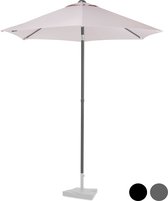 VONROC Premium Stokparasol Torbole Ø200cm - Incl. beschermhoes – Ronde parasol – UV werend doek - Beige