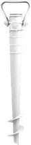 Pied de parasol - blanc - plastique - D25 mm x H40 cm - vis