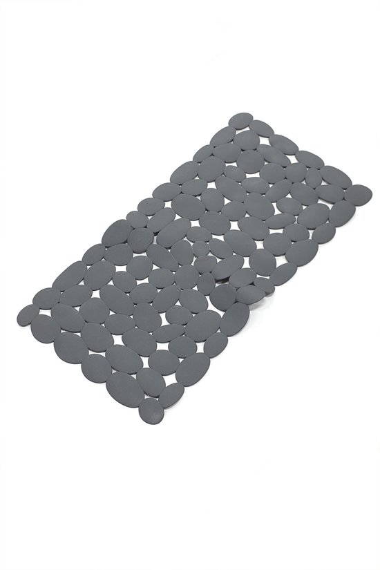 Badmat Antislip - stones Zwart - Afmeting 36x75cm