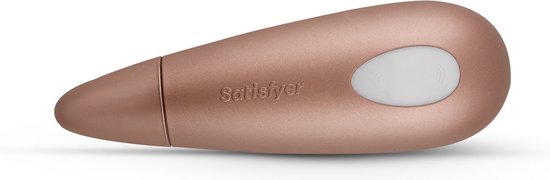 Roze Satisfyer Air Pulse met witte bedieningsknop.