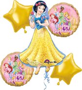 Disney Princess - Blanche-Neige - Ensemble de Ballon - 5 pièces - Ballon hélium - Ballon aluminium - Happy anniversaire.