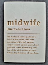 Houten Bedankje Midwife | Cadeau kaart | Bedank kaart Midwife | Mikki Joan