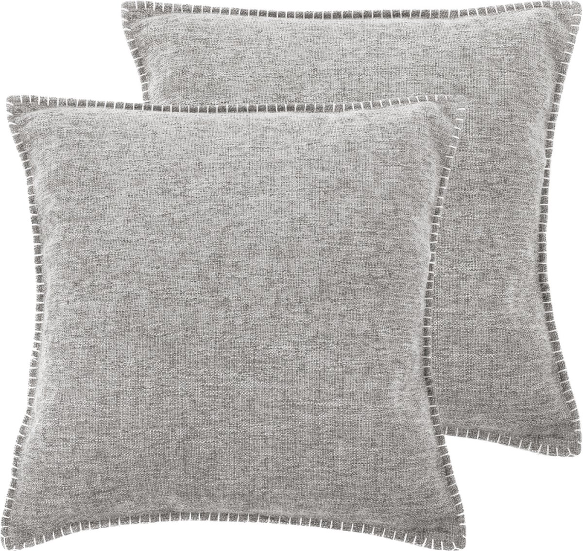 Tiseco Home Studio - Kussen DAMIAN (gevuld) - SET/2 - 100% polyester - Vierkant - 45x45 cm - Greycool