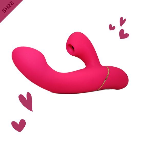 Luchtdruk & Rabbit Vibrator voor Vrouwen | 2023 Model | Bewegent | Dildo | USB Oplaadbaar | Roze | Speeltjes