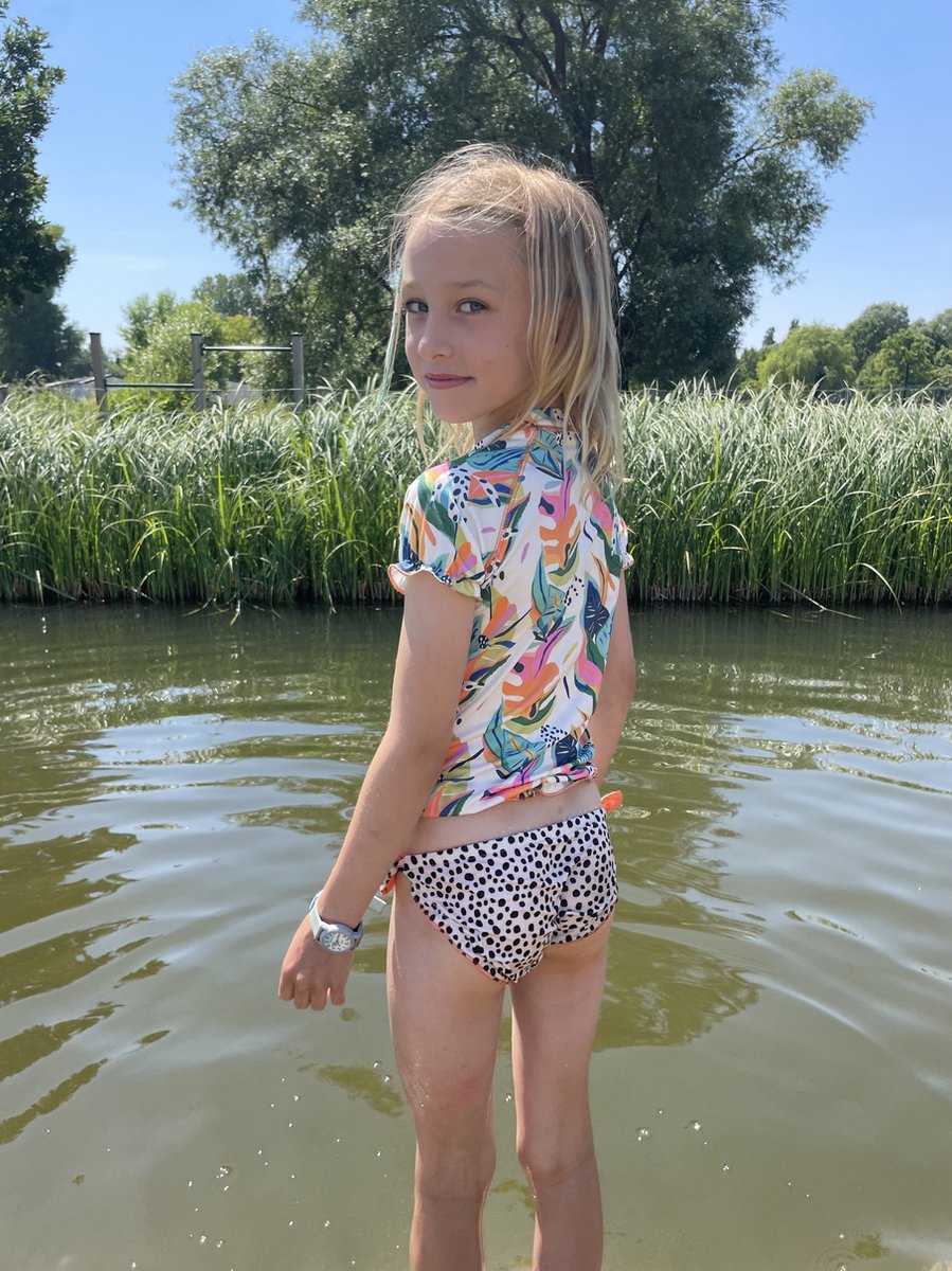 Ducksday - UV shirt - Zwemset - met omkeerbare bikinibroek - voor meisjes - UPF 50+ - Tweedelig - sneldrogend - Moana - 14 jaar — afbeelding 10
