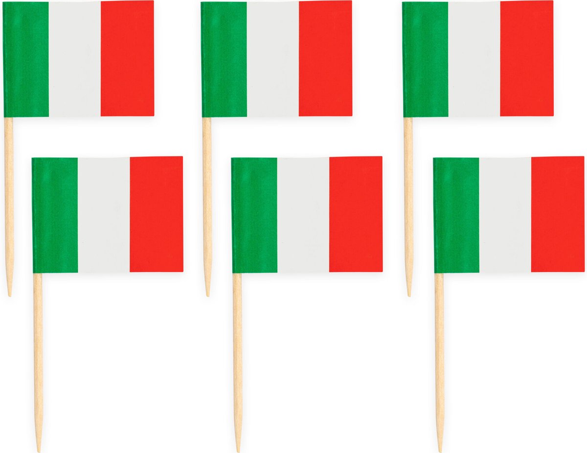 50x Cocktailprikkers Italië - Hapjes Cocktail Tapas Zomer Terras