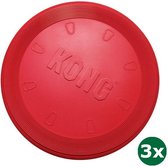 Kong flyer frisbee rood 3x 23x23x3 cm