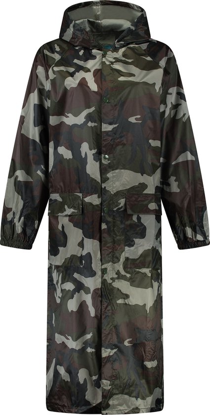 JC Blue Trenchcoat – Camouflage – Regenjas dames – Regenjas Heren - waterdicht - Maat L