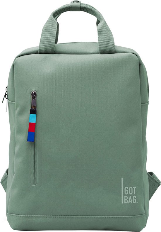 GOT BAG Rugtas / Rugtas / Laptoptas / Schooltas - Daypack -  13 inch - 15 Liter -  Vegan - Groen