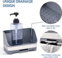 Tweedelige siliconen gootsteenorganizer, sponshouder voor