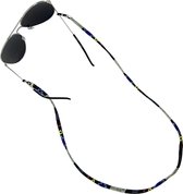 Brillenkoord - Brilkoord - Brilketting - Bril accessoires - Met print - 66 cm - Rond - blauw