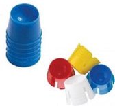 plastic dappenglaasje / dappendish Blauw - 100 stuks