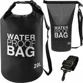 Waterdichte Tas - Waterproof Drybag - Opberg Zak - 20 L - Outdoor Tas - Zwart - Rheme