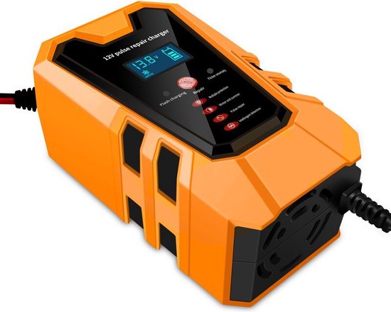 Chargeur de batterie TKMARS - 12V 2/6A - Mode de réparation - Chargeur d'entretien - Chargeur de batterie pour voiture/moto/scooter/bateau/ Camper