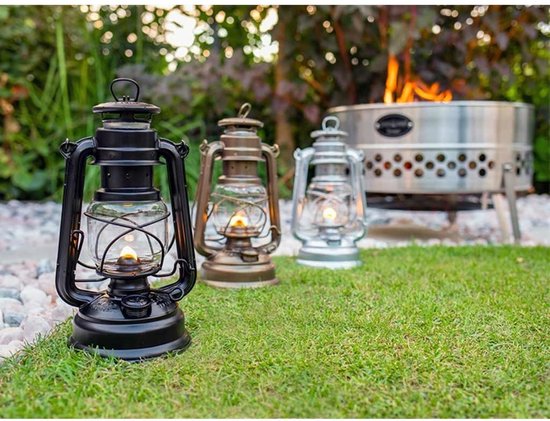 Feuerhand stormlantaarn 276 zwart - €42.5 - Stormlampen olie - olielamp.nl