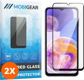 Mobigear Screenprotector geschikt voor Samsung Galaxy A23 Glazen | Mobigear Premium Screenprotector - Case Friendly - Zwart (2-Pack)