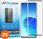 Mobigear Screenprotector geschikt voor OPPO Reno 6 Pro 5G Glazen | Mobigear Premium Screenprotector - Case Friendly - Zwart (2-Pack)