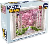 Puzzel Japans - Sakura - Bloesem - Boom - Bloesem takken - Doorkijk - Legpuzzel - Puzzel 1000 stukjes volwassenen