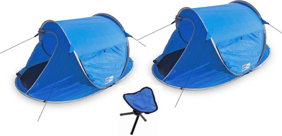 Lumaland Where Tomorrow 2-persoons compacte tent - pop-up werptent trekkingtent - 245 x 160 x 95 cm - camping festival - ultralicht, waterdicht, robuust - groen
