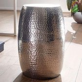 Table d'appoint Rootz - Table basse en aluminium argenté - 30 x 30 x 49,5 cm