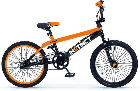 BMX freestyle BEAST Jill - 360 graden draaibaar - 20 inch wielmaat - Fietsende jongens - Framemaat 28cm - Zwart/oranje