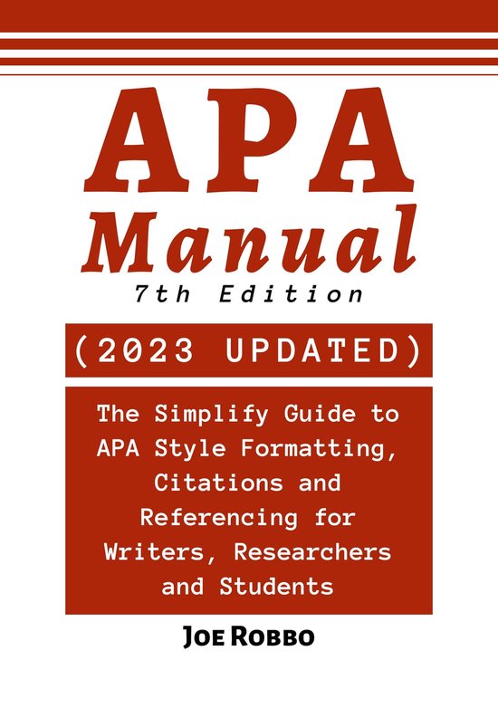 APA Manual 7th Edition: The Simplify Guide to APA Style Formatting ...