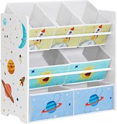 Meuble de rangement Flori - Pour Enfants - Bibliothèque en bois - Meuble à jouets - Bibliothèque - Salle de jeux et Kinder