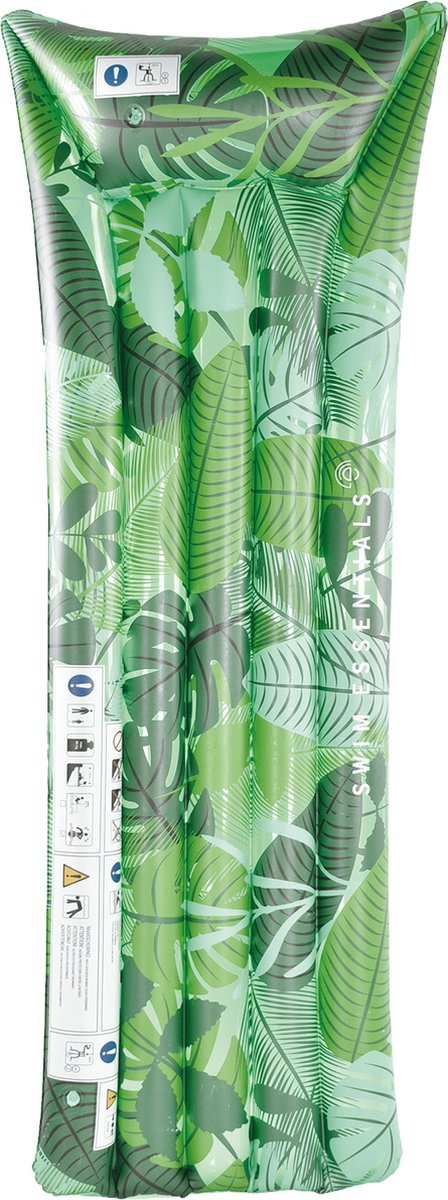 Swim Essentials Luchtbed Zwembad - Luchtmatras Zwembad Tropical - 177 x 67 cm