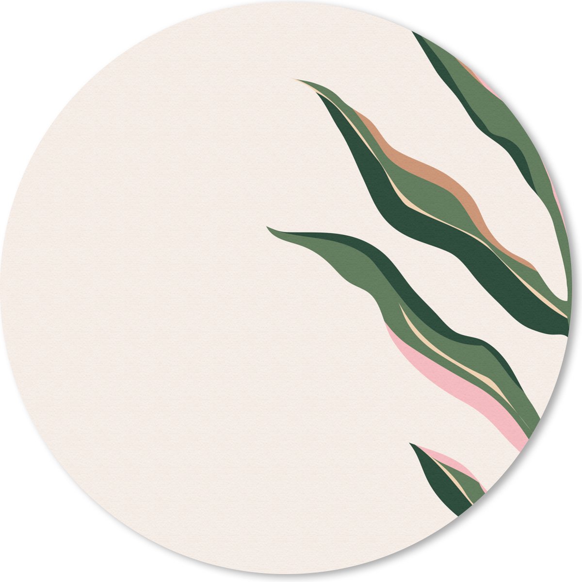 Muismat rond 40x40 cm - Mousepad Design - Blad - Groen - Abstract - Ronde muismatten