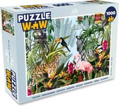 Puzzel Jungle - Natuur - Jongens - Meisjes - Kinderen - Zebra - Flamingo - Legpuzzel - Puzzel 1000 stukjes volwassenen