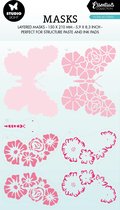 Mask stencil A5 floral butterfly - essentials nr. 170