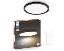 Philips Hue Aurelle - paneellamp - warm- tot koelwit licht - zwart - rond
