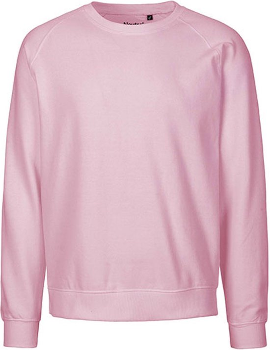 Fairtrade unisex sweater met ronde hals Light Pink - L