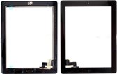 Voor Apple iPad 2 (jaar 2011) Modelnr. A1395 - A1396 - A1397 Touchscreen Digitizer met Homeknop Compleet - Kleur Zwart