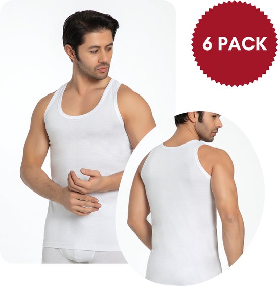 SPRUCE UP - onderhemden - Katoen - hemden heren - 6 Pack