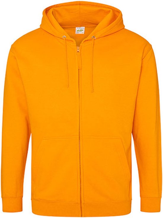 Sweat à capuche zippé végétalien Orange Crush - XXL